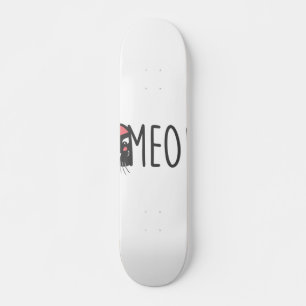 Meow cat - Choose background color Skateboard