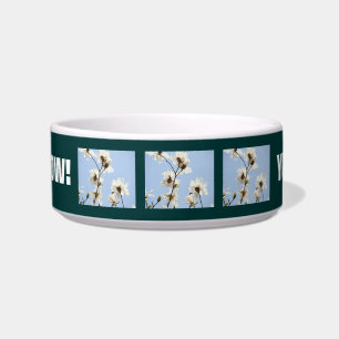 MEOW Cat Food Bowl Water Bowls Kitty Floral