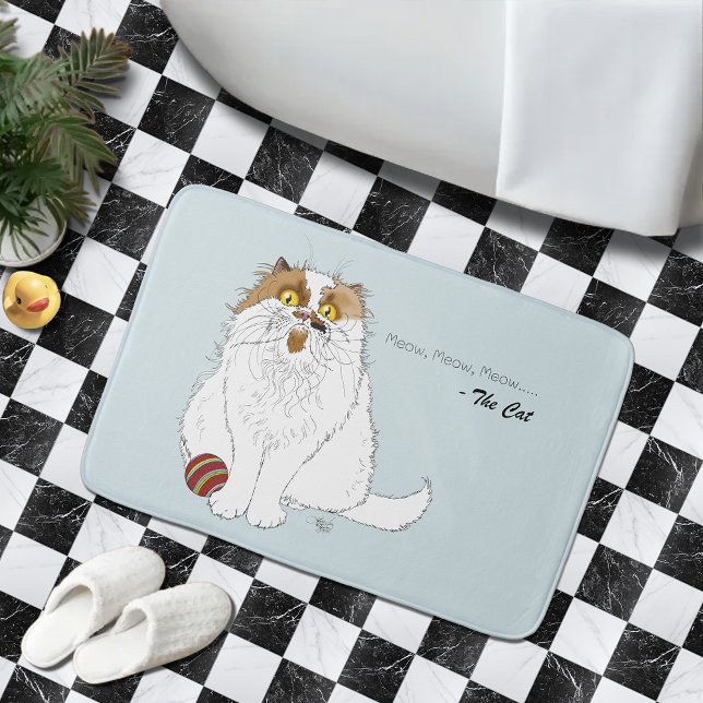 Meow Cat Funny Bath Mat (Creator Uploaded)