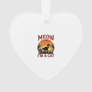 Meow Cat Halloween Black Cemetery_1 Ornament
