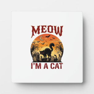 Meow Cat Halloween Black Cemetery_1 Plaque