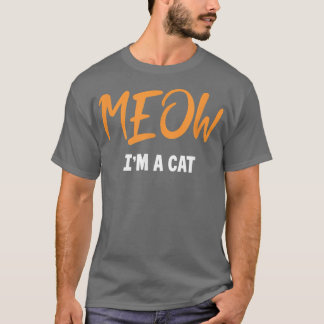 Meow Cat Halloween Costume Cat Mum Cat Dad T-Shirt