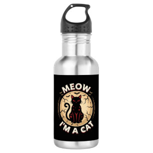 Meow Cat Halloween Graphic Design_1 532 Ml Water Bottle