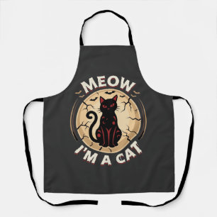 Meow Cat Halloween Graphic Design_1 Apron