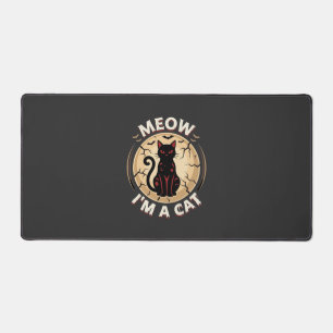 Meow Cat Halloween Graphic Design_1 Desk Mat