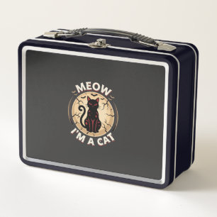 Meow Cat Halloween Graphic Design_1 Metal Lunch Box