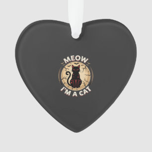 Meow Cat Halloween Graphic Design_1 Ornament