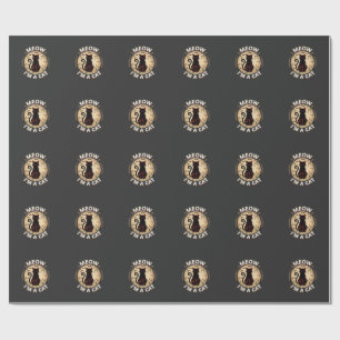Meow Cat Halloween Graphic Design_1 Wrapping Paper