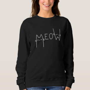 Meow Cat Mom For Girls Women Cat Mama Sweatshirt