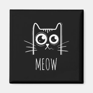 Meow Cat Shirt Meow Kitty Cute Cats Mum And Cat Da Magnet