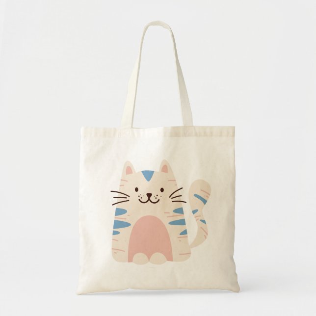 Meow Cat Tote Bag (Front)