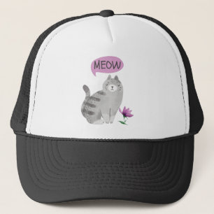 Meow Cat Trucker Hat