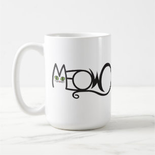 Meow Cat Typography Coffee Mug