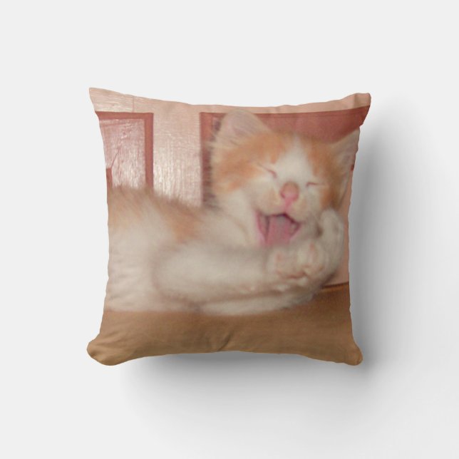 Meow Cats 7 Throw Pillow (Front)