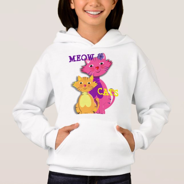 Meow Cats Cute Girly Feline Tops (Front)