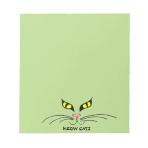 Meow Cats Yellow Notepad