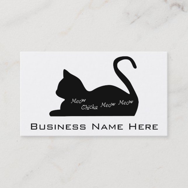 Meow Chicka Meow Meow Business Card (Front)