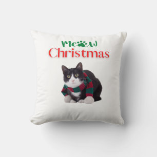 MEOW CHRISTMAS CAT CUSHION