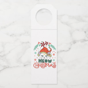 Meow Christmas, Merry Christmas Bottle Tag