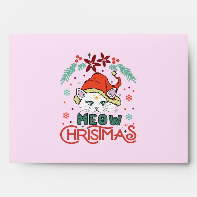 Meow Christmas, Merry Christmas Envelope (Front)