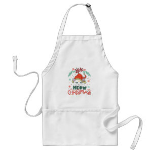 Meow Christmas, Merry Christmas Standard Apron