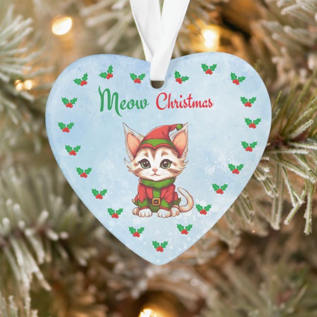 Meow Christmas Ornament (Tree)