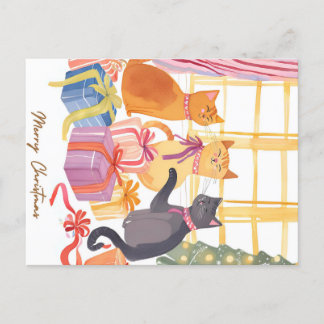 Meow Christmas Postcard