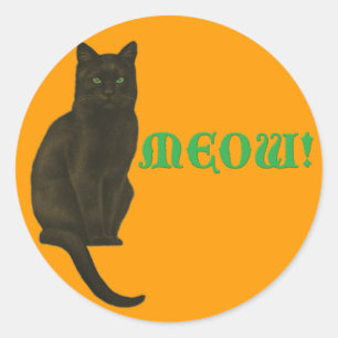 MEOW CLASSIC ROUND STICKER
