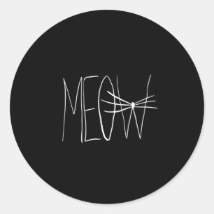 Meow Classic Round Sticker