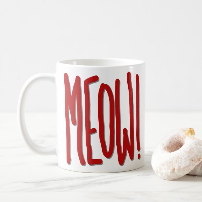 Meow! Coffee Mug (With Donut)
