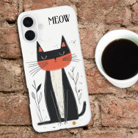 Meow. Confident Cat Illustration