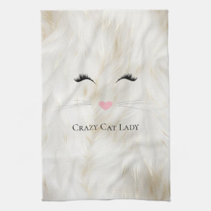 Meow Crazy Cat Lady Tea Towel