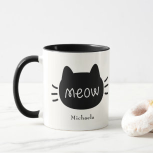 Meow Cute Cat Face Mug