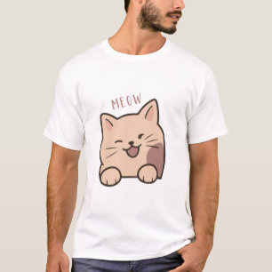 Meow Cute Cat T-Shirt Design