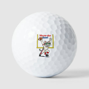 Meow-der Bowl Champion Cat Football Golf Balls