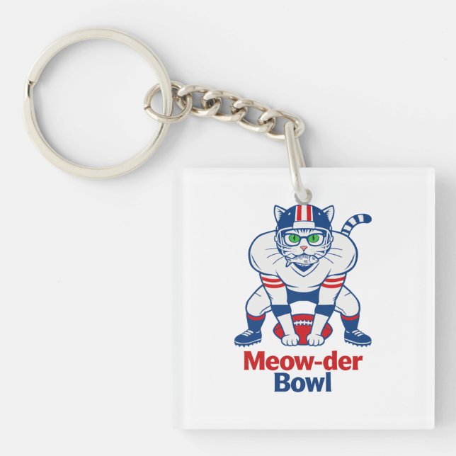 Meow-der Bowl  Key Ring (Front)
