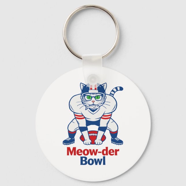 Meow-der Bowl  Key Ring (Front)