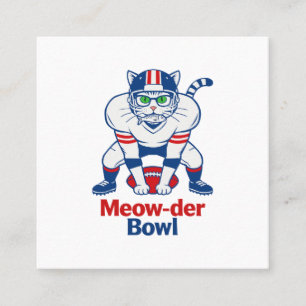 Meow-der Bowl Square Business Card