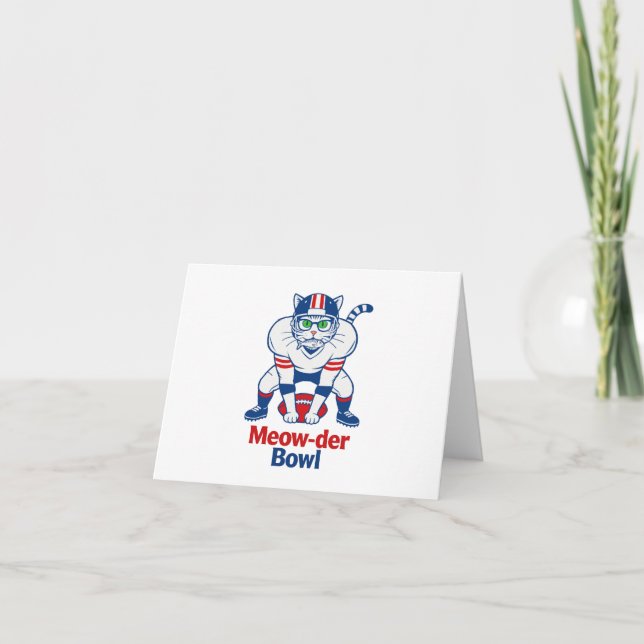 Meow-der Bowl  Thank You Card (Front)