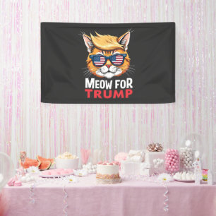 Meow For Trump Cat Kitten Election Vote   Banner