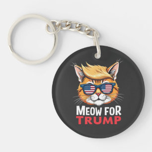 Meow For Trump Cat Kitten Election Vote Key Ring