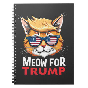 Meow For Trump Cat Kitten Election Vote Notebook