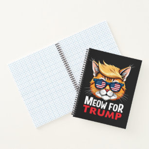 Meow For Trump Cat Kitten Election Vote Notebook