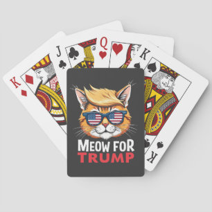 Meow For Trump Cat Kitten Election Vote   Playing Cards