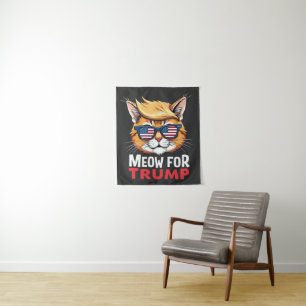 Meow For Trump Cat Kitten Election Vote   Tapestry