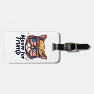 Meow for Trump Make Cats Safe Again Election Luggage Tag