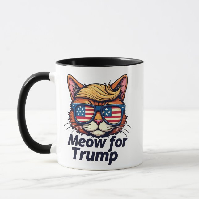 Meow for Trump Make Cats Safe Again  Election Mug (Left)
