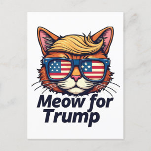 Meow for Trump Make Cats Safe Again  Election Postcard