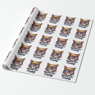 Meow for Trump Make Cats Safe Again  Election Wrapping Paper