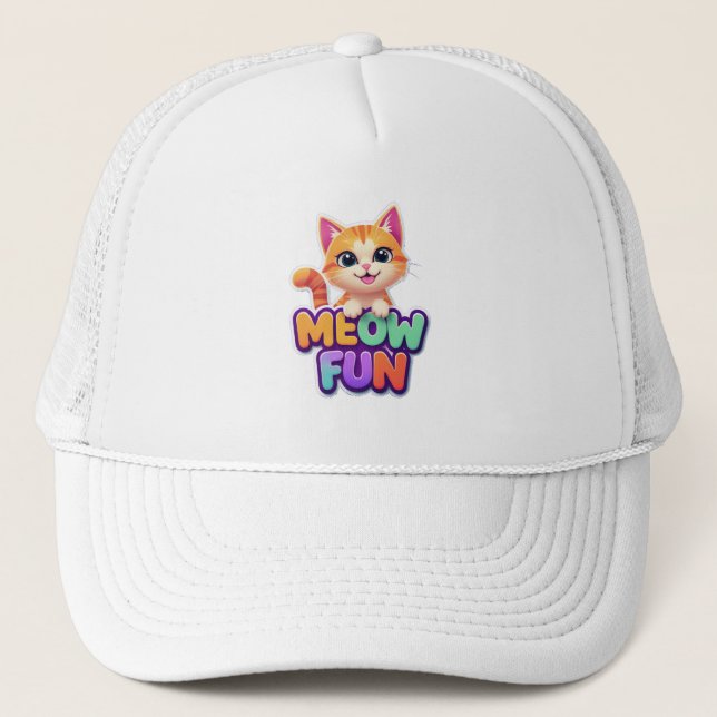 Meow Fun - Cute Smiling Cat Hat (Front)